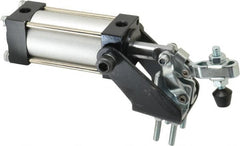 Gibraltar - 200 Lb Inner Hold Capacity, Vert Mount, Air Power Hold-Down Toggle Clamp - 1/8 NPT Port, 95° Bar Opening, 1.06" Height Under Bar - Americas Industrial Supply