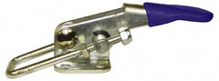 Gibraltar - 360 Lb Capacity, Horizontal, U Hook, Flanged Base, Stainless Steel Pull Action Latch Clamp - 1.18" Drawing Movement, 3.88" OAL, Threaded U Hook, Straight Handle - Americas Industrial Supply