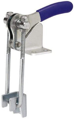 Gibraltar - 2,000 Lb Capacity, Vertical, U Hook, Flanged Base, Carbon Steel Pull Action Latch Clamp - 2-1/2" Drawing Movement, 5.35" OAL, Straight Handle - Americas Industrial Supply