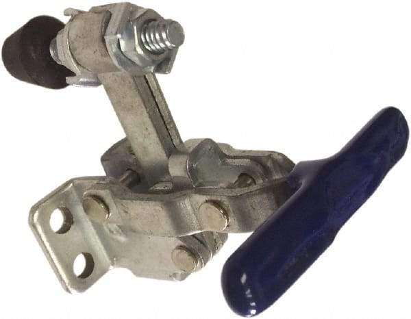 Gibraltar - 200 Lb Holding Capacity, Vertical Handle, Manual Hold Down Toggle Clamp - 64° Handle Movement, 104° Bar Opening, Solid Bar, Flanged Base, Carbon Steel - Americas Industrial Supply