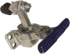 Gibraltar - 200 Lb Holding Capacity, Vertical Handle, Manual Hold Down Toggle Clamp - 64° Handle Movement, 104° Bar Opening, Solid Bar, Flanged Base, Carbon Steel - Americas Industrial Supply