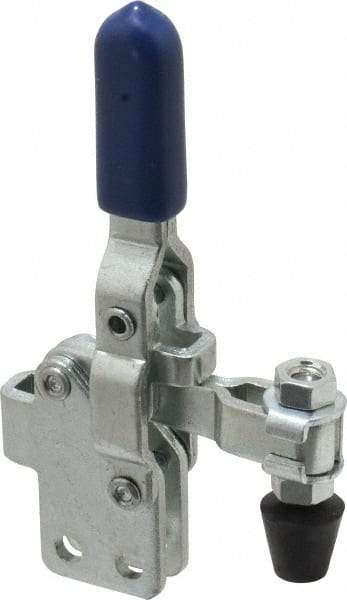 Gibraltar - 200 Lb Holding Capacity, Vertical Handle, Manual Hold Down Toggle Clamp - 64° Handle Movement, 104° Bar Opening, U-Bar, Straight Base, Carbon Steel - Americas Industrial Supply