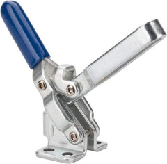 Gibraltar - 200 Lb Holding Capacity, Vertical Handle, Manual Hold Down Toggle Clamp - 65° Handle Movement, 105° Bar Opening, U-Bar, Flanged Base, Electro-Plated Zinc, Carbon Steel - Americas Industrial Supply
