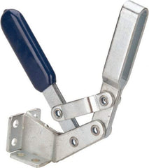 Gibraltar - 375 Lb Holding Capacity, Vertical Handle, Manual Hold Down Toggle Clamp - 60° Handle Movement, 185° Bar Opening, U-Bar, Flanged Base, Carbon Steel - Americas Industrial Supply