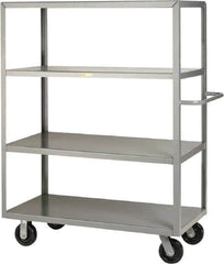 Little Giant - 3,600 Lb Capacity, 4 Shelf, Steel Shelf Truck - 53-1/2" Long x 24" Wide x 63-1/2" High, 6" Diam Phenolic Wheels - Americas Industrial Supply