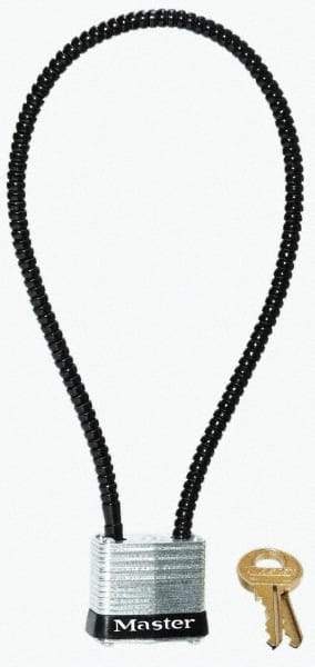 Master Lock - 7" Shackle Clearance, Keyed Different Padlock - 7/32" Shackle Diam, Steel - Americas Industrial Supply