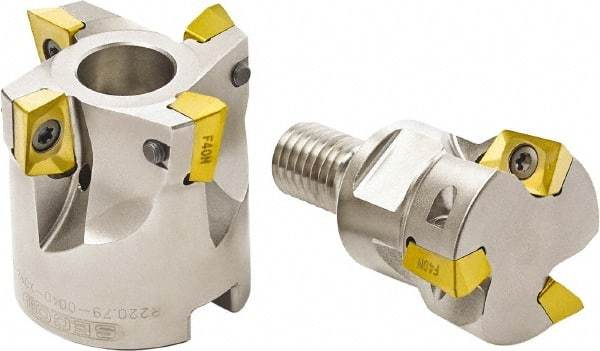 Seco - 50mm Cut Diam, 22mm Arbor Hole, 7mm Max Depth of Cut, 94° Indexable Chamfer & Angle Face Mill - 4 Inserts, XO.. 1204 Insert, Right Hand Cut, Through Coolant, Series R220.79 - Americas Industrial Supply