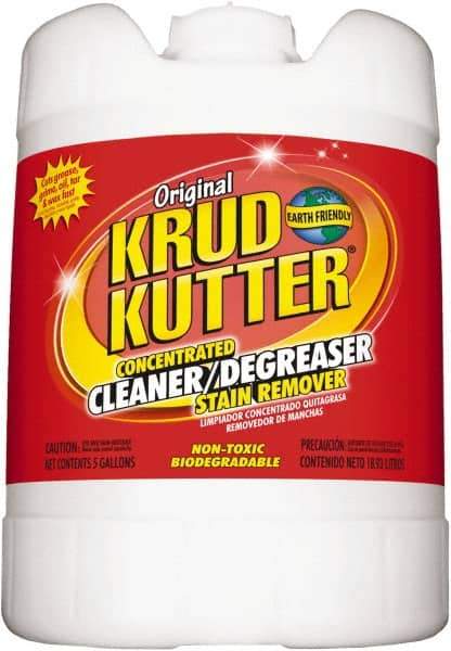 Krud Kutter - 5 Gal Bucket Cleaner/Degreaser - Liquid, Water-Based, Mild - Americas Industrial Supply