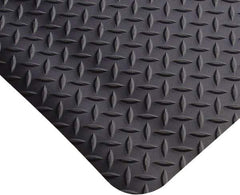 PRO-SAFE - 71' Long x 4' Wide, Dry Environment, Anti-Fatigue Matting - Black, Vinyl with Vinyl Sponge Base, Beveled on 4 Sides - Americas Industrial Supply
