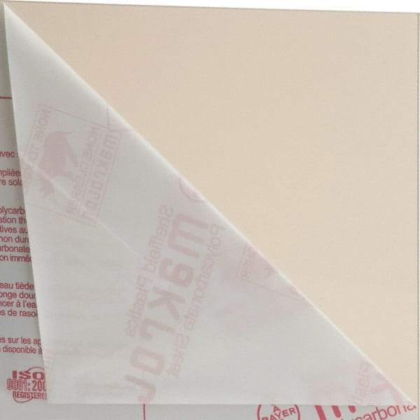Made in USA - 1/4" Thick x 2' Wide x 2' Long, Polycarbonate Sheet - Bronze, Rockwell R-118 Hardness, ±10% Tolerance - Americas Industrial Supply
