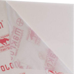 Made in USA - 1/4" Thick x 2' Wide x 51" Long, Polycarbonate Sheet - White, Rockwell R-118 Hardness, ±10% Tolerance - Americas Industrial Supply