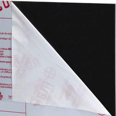 Made in USA - 1/4" Thick x 2' Wide x 2' Long, Polycarbonate Sheet - Black, Rockwell R-118 Hardness, ±10% Tolerance - Americas Industrial Supply