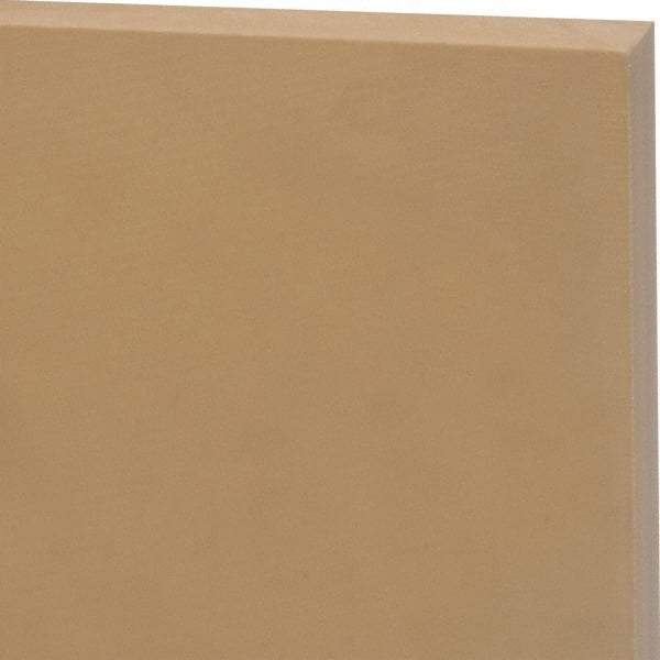 Made in USA - 1" Thick x 1' Wide x 1' Long, Kevlar/Nylon Sheet - Mustard Yellow, Rockwell R-115 Hardness, ±0.002 Tolerance - Americas Industrial Supply