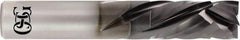 OSG - 3/8" Diam, 7/8" LOC, End Mill End, Solid Carbide Diamond Pattern Router Bit - 3" OAL, 3/8" Shank Diam - Americas Industrial Supply
