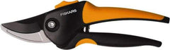 Fiskars - By-Pass Pruner - 5/8" Long Steel Blade, 5-1/2" Long Comfort Hand Grip Handle - Americas Industrial Supply