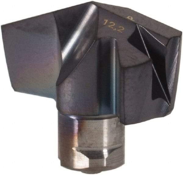 Iscar - Series ICP, 0.48" Diam Grade IC908 140° Replaceable Drill Tip - Carbide, TiAlN Finish, 12 Seat Size, Through Coolant - Americas Industrial Supply
