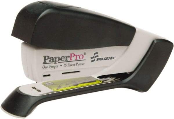 Ability One - 15 Sheet Desktop Stapler - Black, Gray - Americas Industrial Supply