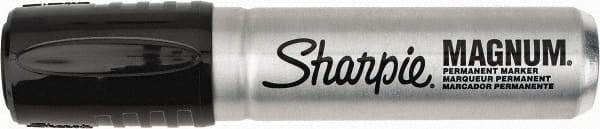 Sharpie - Black Permanent Marker - Chisel Extra Large Tip, AP Nontoxic Ink - Americas Industrial Supply