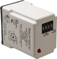 Macromatic - 11 Pin, 999 hr Delay, Multiple Range DPDT Time Delay Relay - 10 Contact Amp, 24 VAC/VDC, Pushbutton Thumbwheel - Americas Industrial Supply