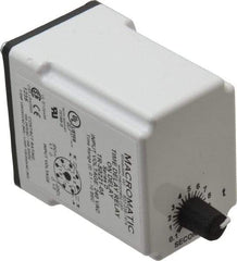 Macromatic - 8 Pin, Multiple Range DPDT Time Delay Relay - 10 Contact Amp, 240 VAC, Knob - Americas Industrial Supply