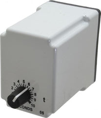 Macromatic - 8 Pin, Multiple Range DPDT Time Delay Relay - 10 Contact Amp, 120 VAC/VDC, Knob - Americas Industrial Supply