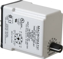 Macromatic - 8 Pin, Multiple Range DPDT Time Delay Relay - 10 Contact Amp, 120 VAC/VDC, Knob - Americas Industrial Supply