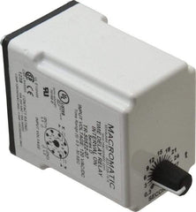 Macromatic - 8 Pin, Multiple Range DPDT Time Delay Relay - 10 Contact Amp, 120 VAC/VDC, Knob - Americas Industrial Supply