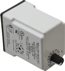 Macromatic - 8 Pin, Multiple Range DPDT Time Delay Relay - 10 Contact Amp, 24 VAC/VDC, Knob - Americas Industrial Supply