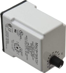 Macromatic - 11 Pin, Multiple Range DPDT Time Delay Relay - 10 Contact Amp, 120 VAC/VDC, Knob - Americas Industrial Supply