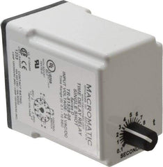 Macromatic - 11 Pin, Multiple Range DPDT Time Delay Relay - 10 Contact Amp, 24 VAC/VDC, Knob - Americas Industrial Supply