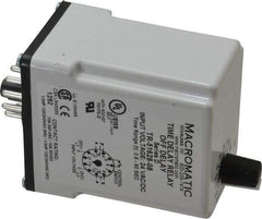 Macromatic - 11 Pin, Multiple Range DPDT Time Delay Relay - 10 Contact Amp, 24 VAC/VDC, Knob - Americas Industrial Supply