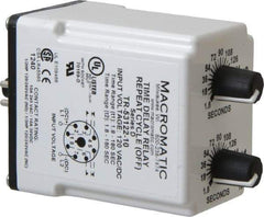 Macromatic - 8 Pin, Multiple Range DPDT Time Delay Relay - 10 Contact Amp, 120 VAC/VDC, Knob - Americas Industrial Supply