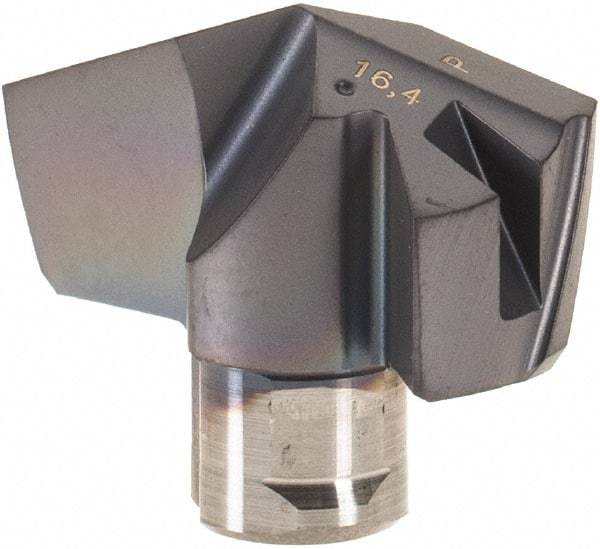 Iscar - Series ICP, 16.41mm Diam Grade IC908 140° Replaceable Drill Tip - Carbide, TiAlN Finish, 16 Seat Size - Americas Industrial Supply