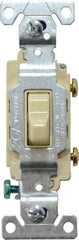 Cooper Wiring Devices - 1 Pole, 120 to 277 VAC, 20 Amp, Commercial Grade, Toggle, Wall and Dimmer Light Switch - 1.3 Inch Wide x 4.2 Inch High, Fluorescent - Americas Industrial Supply