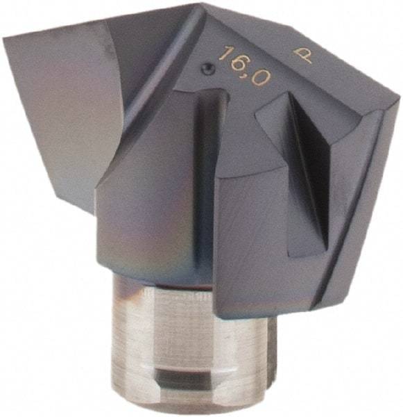 Iscar - Series ICP, 16mm Diam Grade IC908 140° Replaceable Drill Tip - Carbide, TiAlN Finish, 16 Seat Size - Americas Industrial Supply