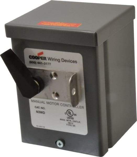 Cooper Wiring Devices - Steel Pushbutton Switch Enclosure - 3 NEMA Rated - Americas Industrial Supply