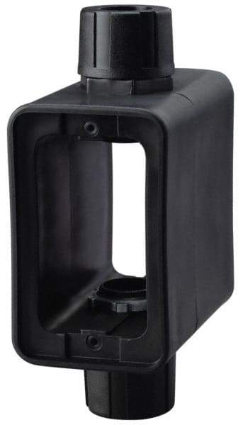 Cooper Wiring Devices - 1 Gang, Thermoplastic Rectangle Portable Outlet Box - 6-1/2" Overall Height x 4-1/4" Overall Width x 2-5/8" Overall Depth, Weather Resistant - Americas Industrial Supply