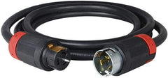 Cooper Wiring Devices - 50', 6/4 Gauge/Conductors, Black Industrial Extension Cord - 1 Receptacle, 50 Amps, 125/250 VAC, UL SOOW, NEMA 14-30R - Americas Industrial Supply