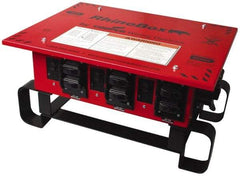 Cooper Wiring Devices - 8 Outlet, 125/240 Volt, 50 Amp Rating, Stand Alone Unit, Automatic, Industrial Distribution Center - Reinforced Metal Housing, 3 Front Outlets, Power Distribution Center with GFCI Protection - Americas Industrial Supply