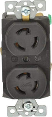 Cooper Wiring Devices - 277 VAC, 15 Amp, L7-15R NEMA, Receptacle - 2 Poles, 3 Wire, Female End, Black - Americas Industrial Supply