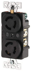 Cooper Wiring Devices - 250 VAC, 15 Amp, L6-15R NEMA, Receptacle - 2 Poles, 3 Wire, Female End, Black - Americas Industrial Supply