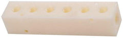 Made in USA - 1/2" Inlet, 3/8" Outlet Manifold - 6-3/4" Long x 1-1/2" Wide x 1-1/2" High, 0.2" Mount Hole, 2 Inlet Ports, 6 Outlet Ports - Americas Industrial Supply