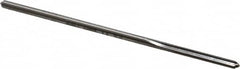 Made in USA - 1/8" Cobalt 4 Flute Chucking Reamer - Straight Flute, 0.119" Straight Shank, 7/8" Flute Length, 3-1/2" OAL - Americas Industrial Supply