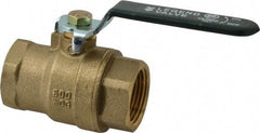 Legend Valve - 1" Pipe, Full Port, Brass Full Port Ball Valve - Bi-Directional, FNPT x FNPT Ends, Quarter Turn Handle, 600 WOG, 150 WSP - Americas Industrial Supply