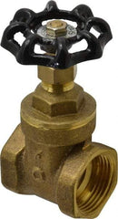 Legend Valve - 1" Pipe, Class 200, FNPT x FNPT Brass Solid Wedge Gate Valve - 200 WOG, 1 WSP, Bolted Bonnet, For Use with Potable Water Applications - Americas Industrial Supply