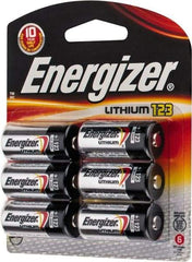 Energizer - Size 123, Lithium, 6 Pack, Photo Battery - 3 Volts, Flat Terminal, CR17345, ANSI, IEC Regulated - Americas Industrial Supply