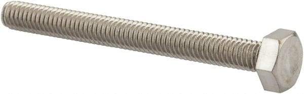 Value Collection - M4x0.70mm Metric Coarse, 40mm Length Under Head Hex Head Cap Screw - Fully Threaded, Grade 18-8 & Austenitic A2 Stainless Steel, Uncoated, 7mm Hex - Americas Industrial Supply