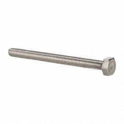 Value Collection - M4x0.70mm Metric Coarse, 50mm Length Under Head Hex Head Cap Screw - Fully Threaded, Grade 18-8 & Austenitic A2 Stainless Steel, Uncoated, 7mm Hex - Americas Industrial Supply