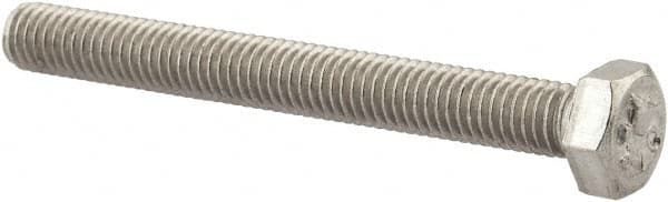 Value Collection - M5x0.80mm Metric Coarse, 45mm Length Under Head Hex Head Cap Screw - Fully Threaded, Grade 18-8 & Austenitic A2 Stainless Steel, Uncoated, 8mm Hex - Americas Industrial Supply