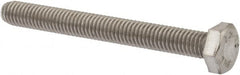 Value Collection - M6x1.00mm Metric Coarse, 55mm Length Under Head Hex Head Cap Screw - Fully Threaded, Grade 18-8 & Austenitic A2 Stainless Steel, Uncoated, 10mm Hex - Americas Industrial Supply